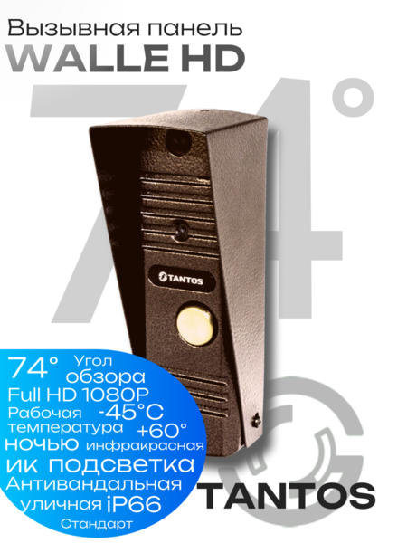 Кликните для увеличения изображения Вызывная панель TANTOS WALLE HD