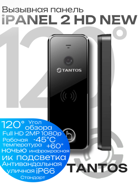 Вызывная панель TANTOS iPANEL 2 HD BLACK