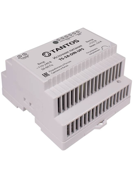 TANTOS TS-5A-DIN-UPS — источник питания на DIN-рейку 12 В, 5 А